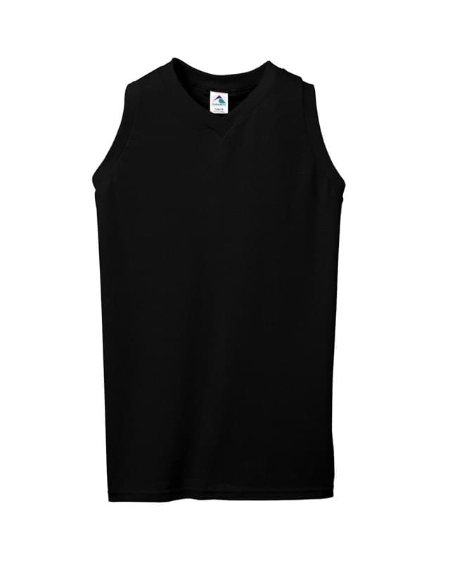 Girls' Sleeveless V-Neck Poly/Cotton Jersey