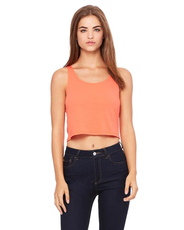 Ladies' Poly-Cotton Crop Tank