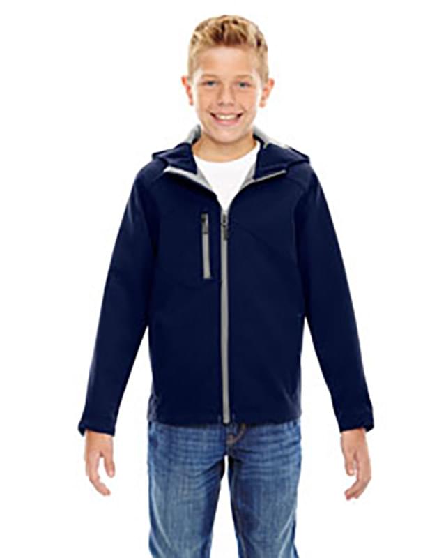 Youth Prospect Two-Layer Fleece Bonded Soft Shell Hooded Jacket Youth Prospect Two-Layer Fleece Bonded Soft Shell Hooded Jacket