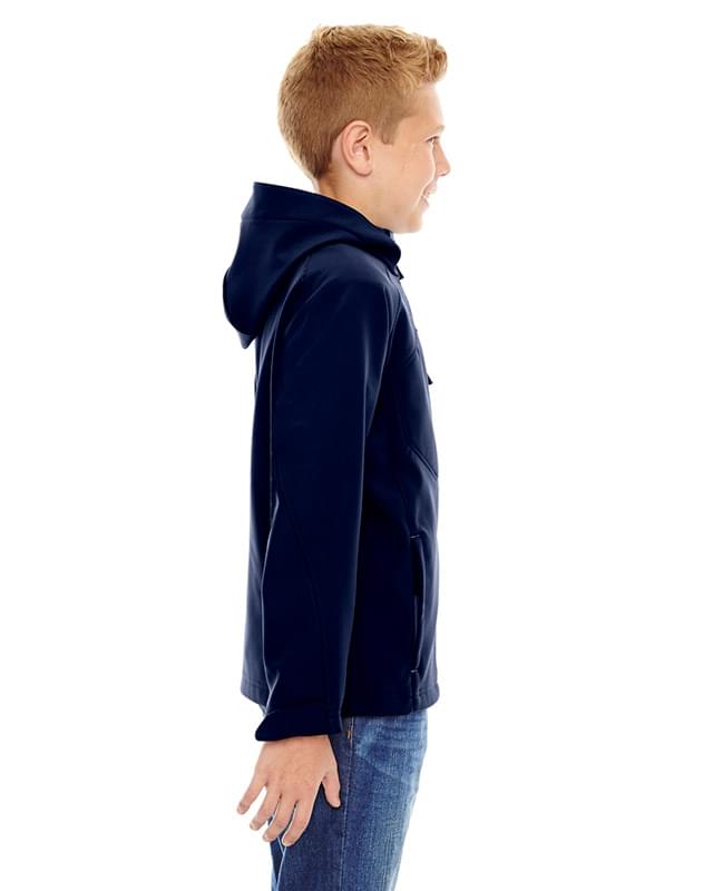 Youth Prospect Two-Layer Fleece Bonded Soft Shell Hooded Jacket Youth Prospect Two-Layer Fleece Bonded Soft Shell Hooded Jacket