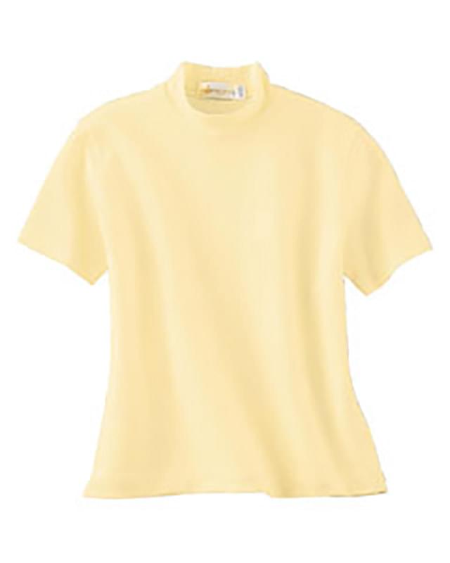 Ladies' Cross Ridge Jacquard Short Sleeve Mock Neck Ladies' Cross Ridge Jacquard Short Sleeve Mock Neck