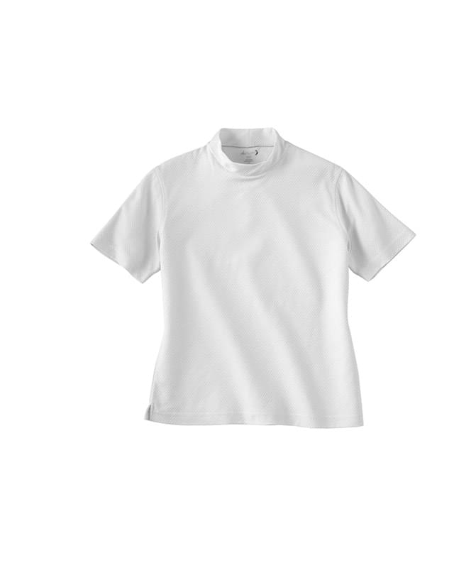 Ladies' Short Sleeve Performance Honeycomb Mock Neck Ladies' Short Sleeve Performance Honeycomb Mock Neck