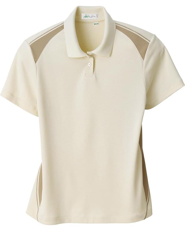 Ladies' Recycled Polyester Performance Honeycomb Color Block Polo Ladies' Recycled Polyester Performance Honeycomb Color Block Polo