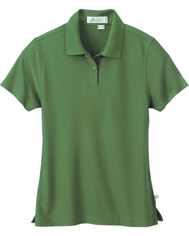 Ladies' Bamboo Rayon Recycled Polyester Jacquard Polo Ladies' Bamboo Rayon Recycled Polyester Jacquard Polo