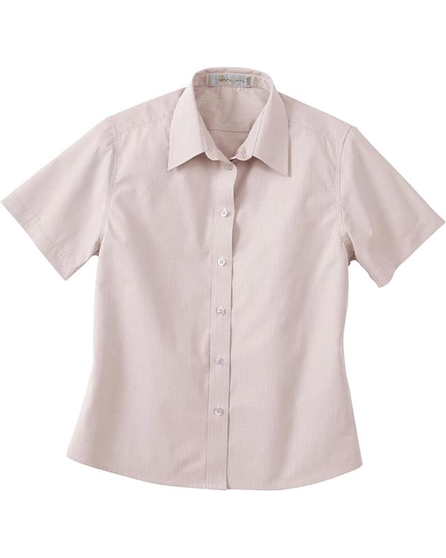 Ladies' Short Sleeve Wrinkle Resistant Yarn-Dyed Shirt Ladies' Short Sleeve Wrinkle Resistant Yarn-Dyed Shirt