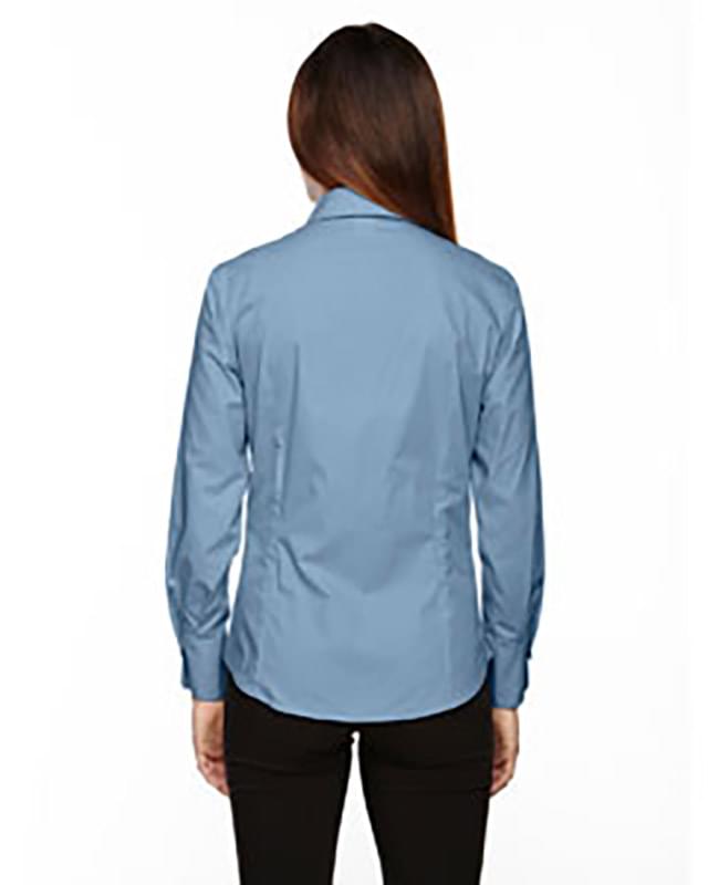 Ladies' Luster Wrinkle-Resistant Cotton Blend Poplin Taped Shirt Ladies' Luster Wrinkle-Resistant Cotton Blend Poplin Taped Shirt
