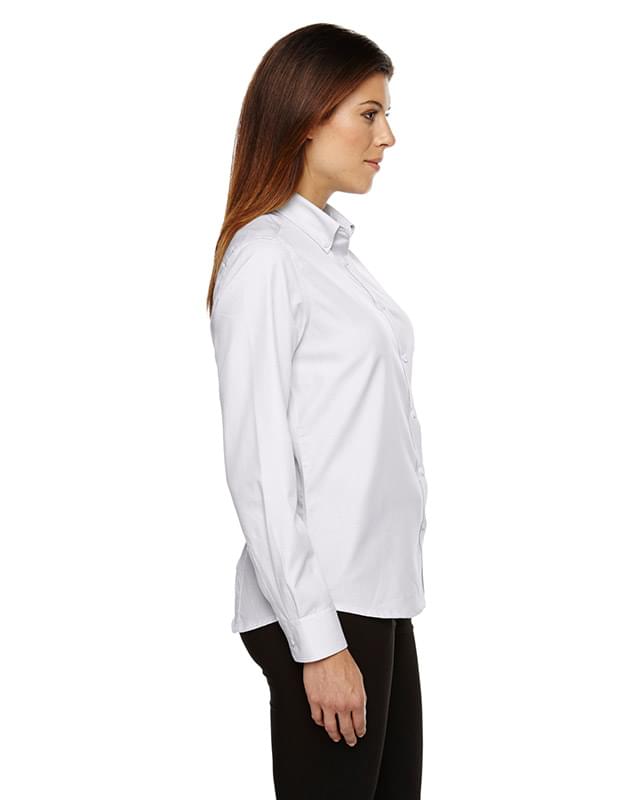 EchelonLadies' Wrinkle Resistant Cotton Blend Houndstooth Taped Shirt EchelonLadies' Wrinkle Resistant Cotton Blend Houndstooth Taped Shirt