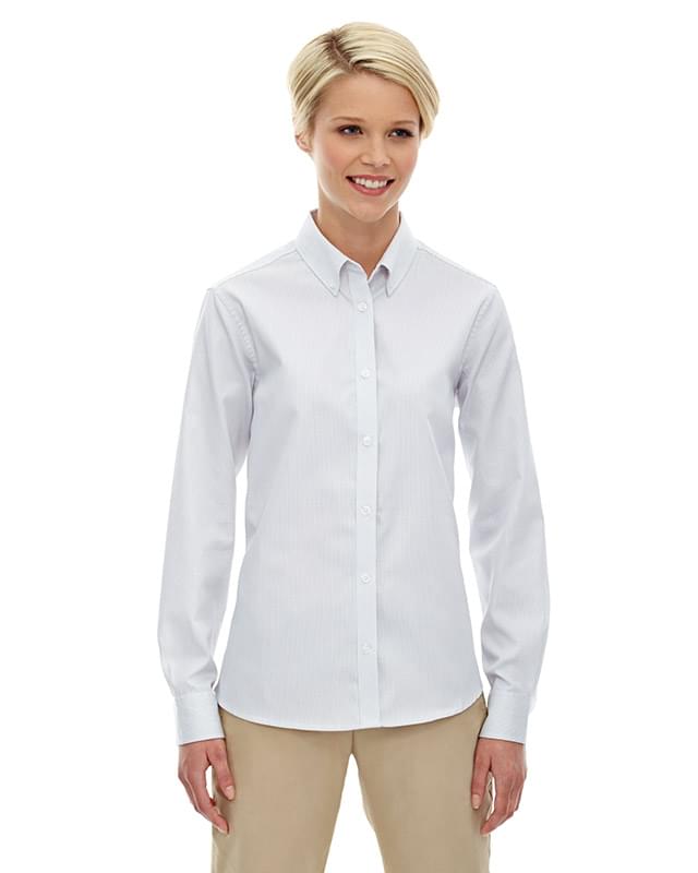 Ladies' Establish Wrinkle-Resistant Cotton Blend Dobby Stripe Shirt Ladies' Establish Wrinkle-Resistant Cotton Blend Dobby Stripe Shirt