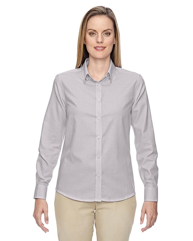 Ladies' Paramount Wrinkle-Resistant Cotton Blend Twill Checkered Shirt Ladies' Paramount Wrinkle-Resistant Cotton Blend Twill Checkered Shirt