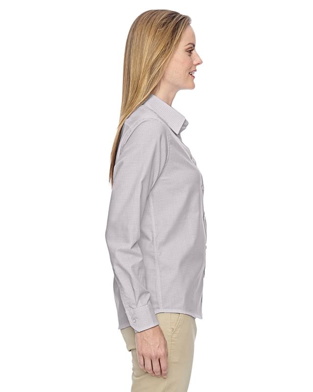 Ladies' Paramount Wrinkle-Resistant Cotton Blend Twill Checkered Shirt Ladies' Paramount Wrinkle-Resistant Cotton Blend Twill Checkered Shirt