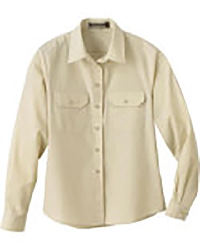 LADIES' SOIL RELEASE LONG SLEEVE BROADCLOTH SHIRT LADIES' SOIL RELEASE LONG SLEEVE BROADCLOTH SHIRT