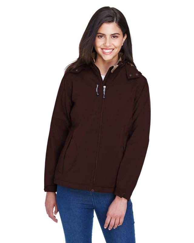 Ladies' Glacier Insulated Three-Layer Fleece Bonded Soft Shell Jacket with Detachable Hood