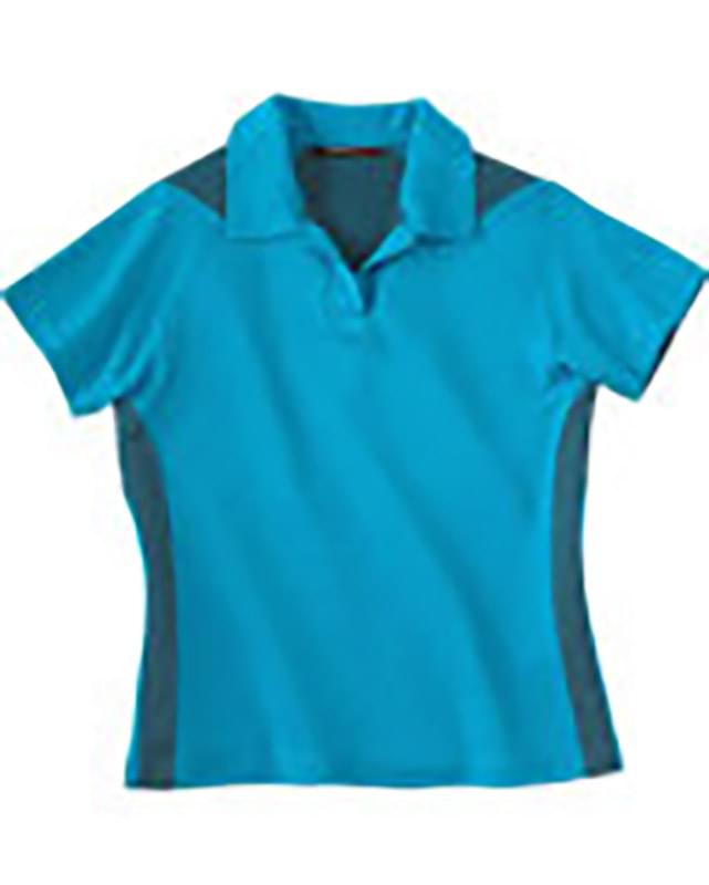 LADIES' PERFORMANCE POLYESTER TWO-TONE JACQUARD POLO LADIES' PERFORMANCE POLYESTER TWO-TONE JACQUARD POLO