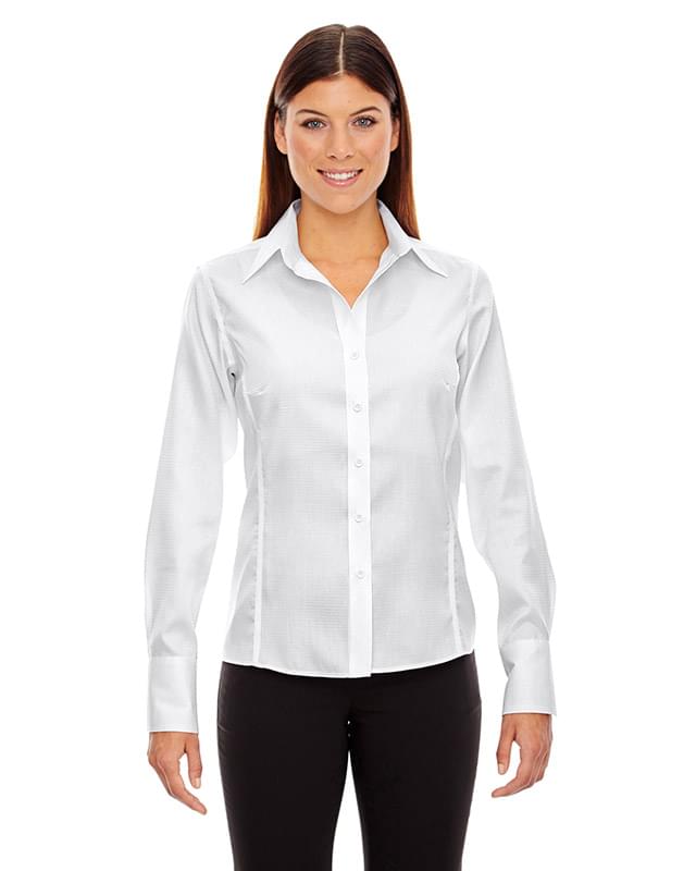 Ladies' Legacy Wrinkle-Free Two-Ply 80's Cotton Jacquard Taped Shirt Ladies' Legacy Wrinkle-Free Two-Ply 80's Cotton Jacquard Taped Shirt