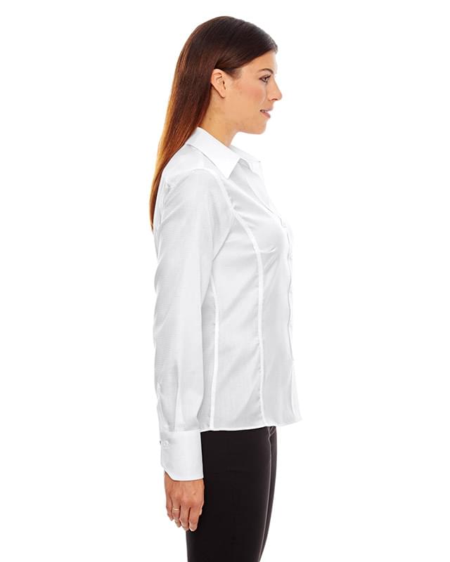 Ladies' Legacy Wrinkle-Free Two-Ply 80's Cotton Jacquard Taped Shirt Ladies' Legacy Wrinkle-Free Two-Ply 80's Cotton Jacquard Taped Shirt