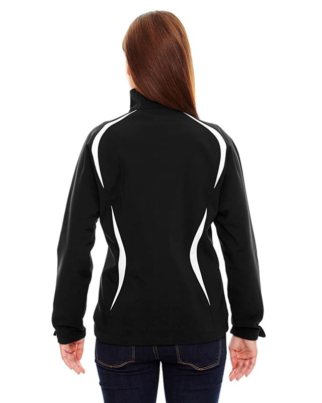Ladies' Enzo Colorblocked Three-Layer Fleece Bonded Soft Shell Jacket Ladies' Enzo Colorblocked Three-Layer Fleece Bonded Soft Shell Jacket