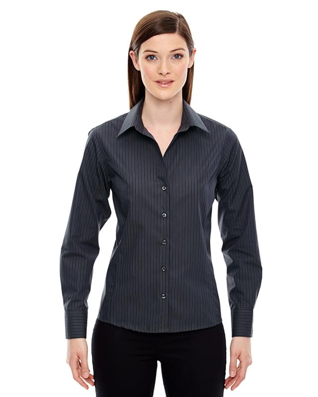 Ladies' Boardwalk Wrinkle-Free Two-Ply 80's Cotton Striped Tape Shirt Ladies' Boardwalk Wrinkle-Free Two-Ply 80's Cotton Striped Tape Shirt