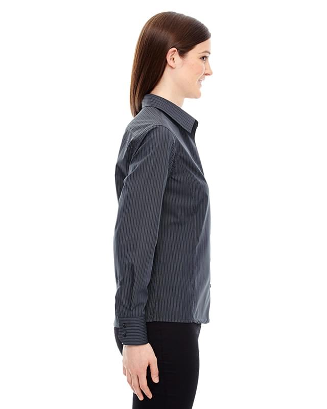 Ladies' Boardwalk Wrinkle-Free Two-Ply 80's Cotton Striped Tape Shirt Ladies' Boardwalk Wrinkle-Free Two-Ply 80's Cotton Striped Tape Shirt