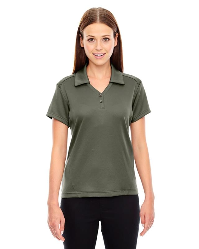 Ladies' Exhilarate Coffee Charcoal Performance Polo with Back Pocket