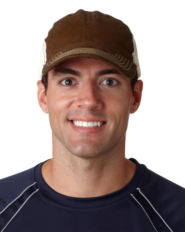 Adult Classic Cut Brushed Cotton Twill Unstructured Trucker Cap