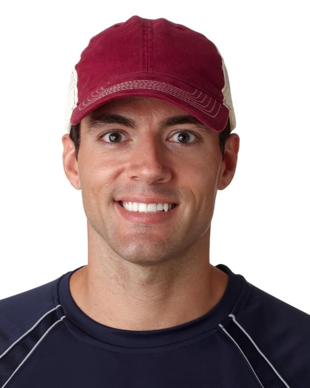 Adult Classic Cut Brushed Cotton Twill Unstructured Trucker Cap