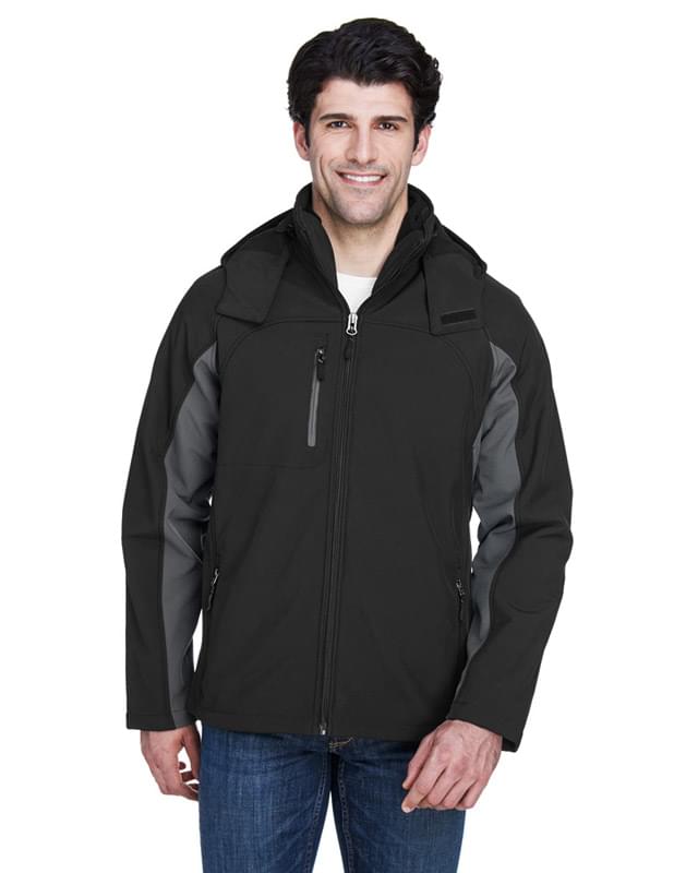 Adult Colorblock 3-in-1 Systems Hooded Soft Shell Jacket