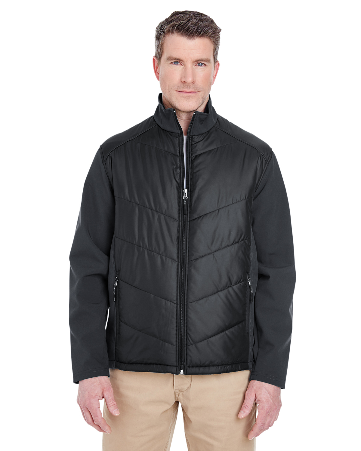 Adult Soft Shell Jacket with Quilted Front & Back