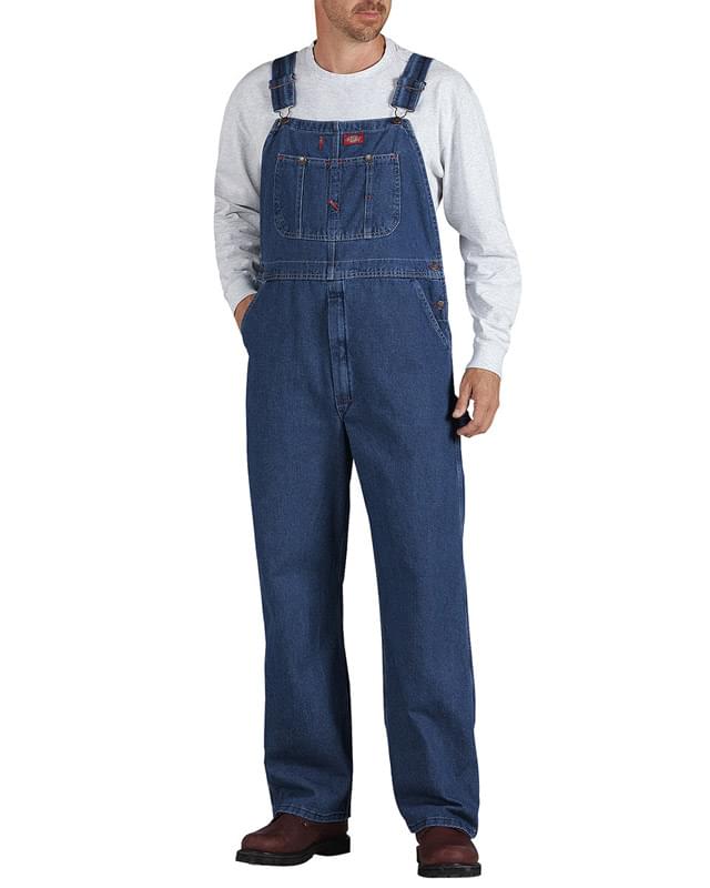 Unisex Stonewashed Indigo Denim Bib Overall