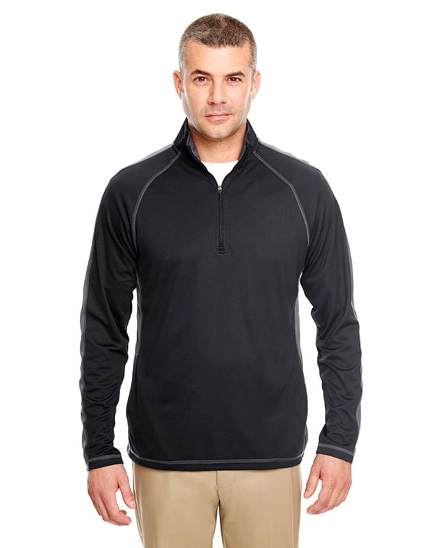 Adult Cool & Dry Sport Quarter-Zip Pullover with Side and Sleeve Panels