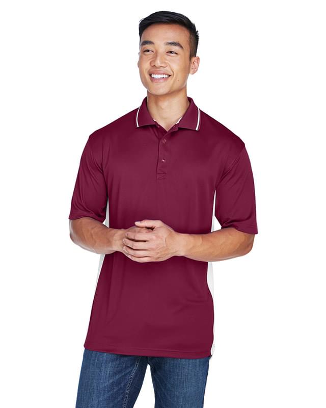 TWO TONE POLO SHIRT S-4XL 3 BUTTON PLACKET SHORT SLEEVE,SPORT MEN'S WICKING