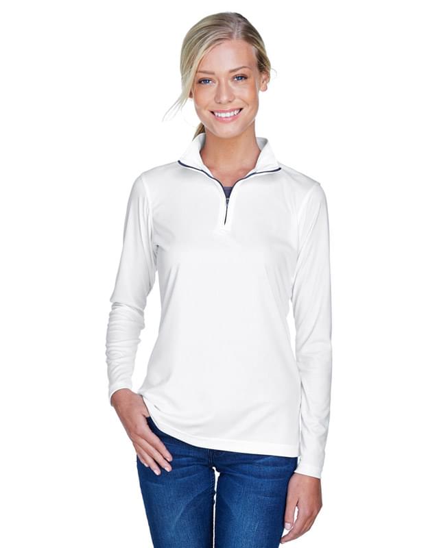 Ladies' Cool & Dry Sport Performance Interlock 1/4-Zip Pullover