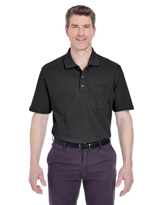 Adult Classic Piqu? Polo with?Pocket