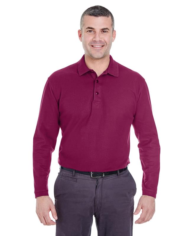 Adult Long-Sleeve Whisper Piqu Polo