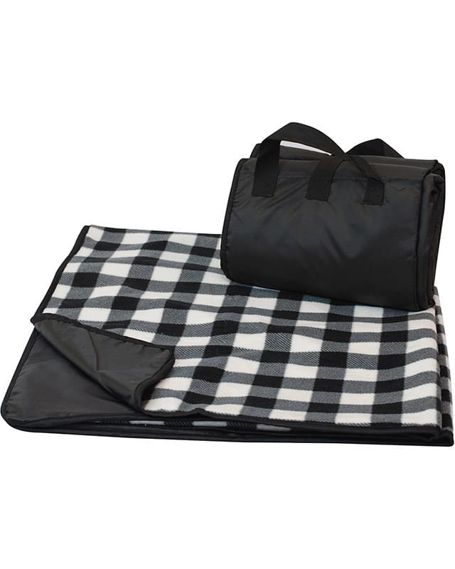 Fleece/Nylon Plaid Picnic Blanket