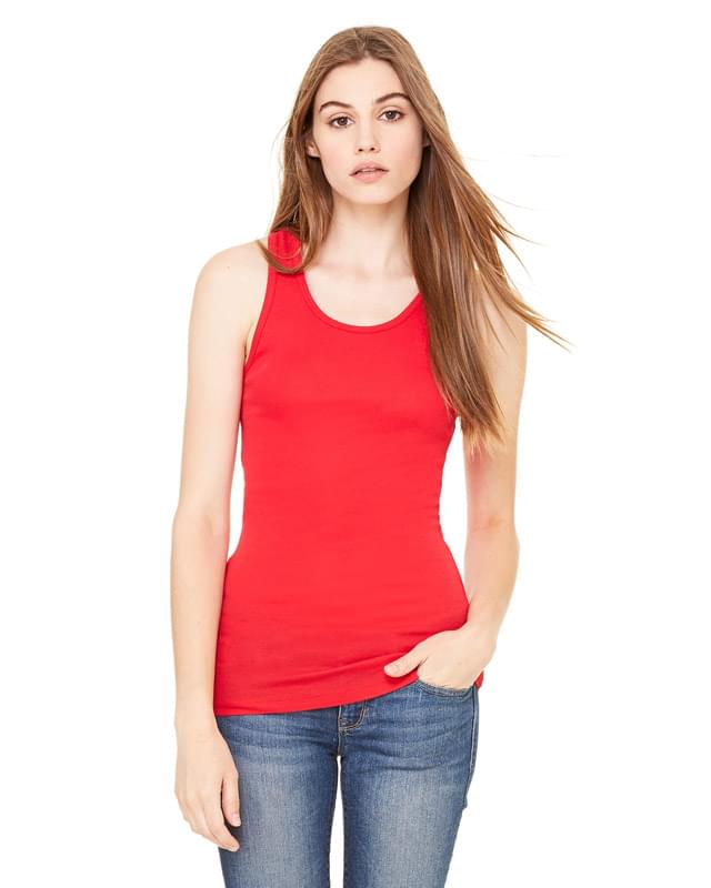 Ladies' Sheer Mini Rib Racerback Tank