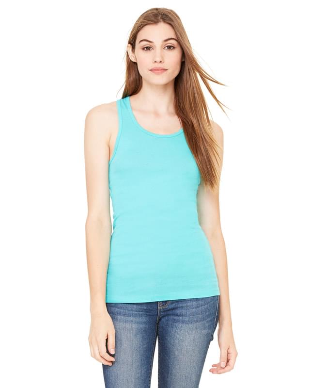 Ladies' Sheer Mini Rib Racerback Tank
