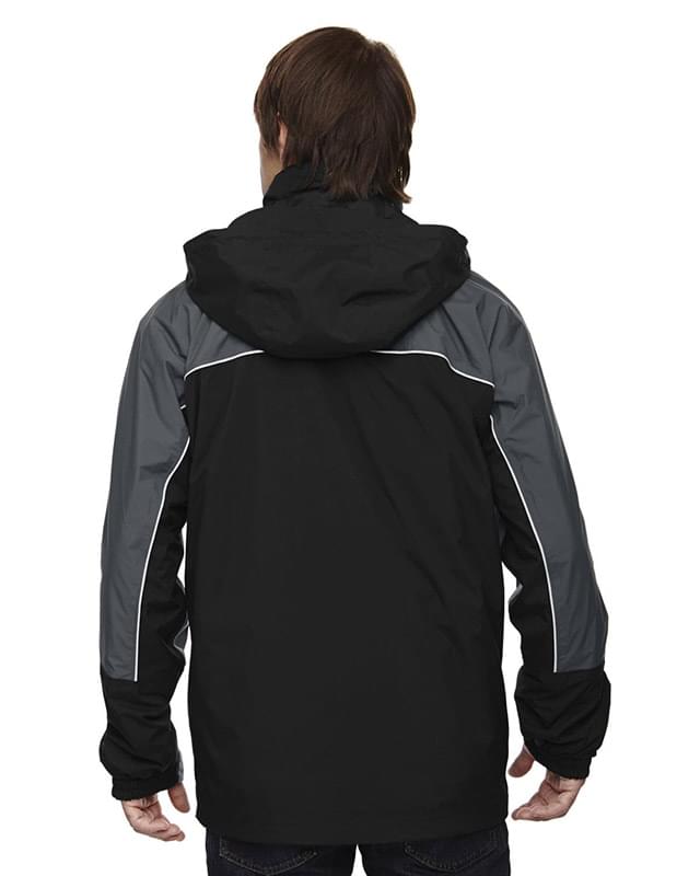 Adult 3-in-1 Seam-Sealed Mid-Length Jacket with Piping