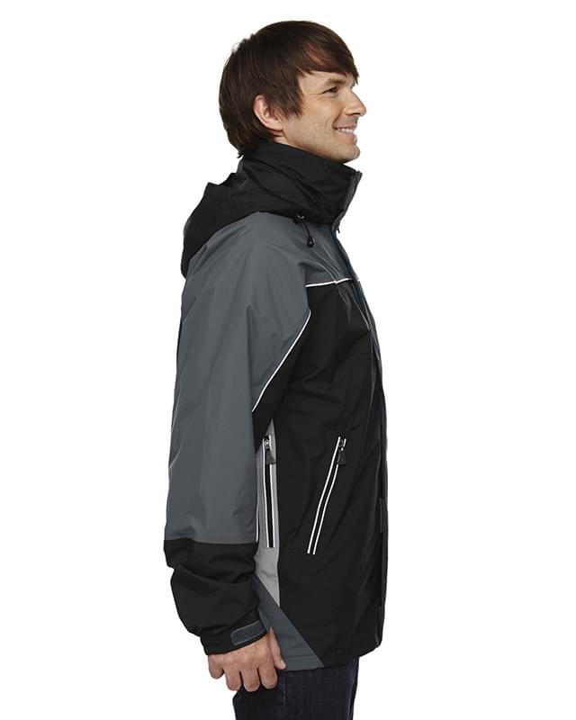 Adult 3-in-1 Seam-Sealed Mid-Length Jacket with Piping