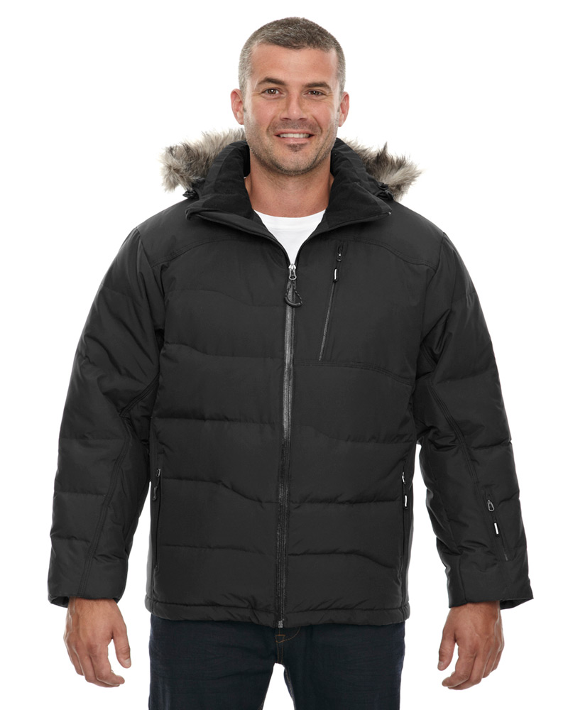 Men's Boreal Down Jacket with Faux Fur Trim