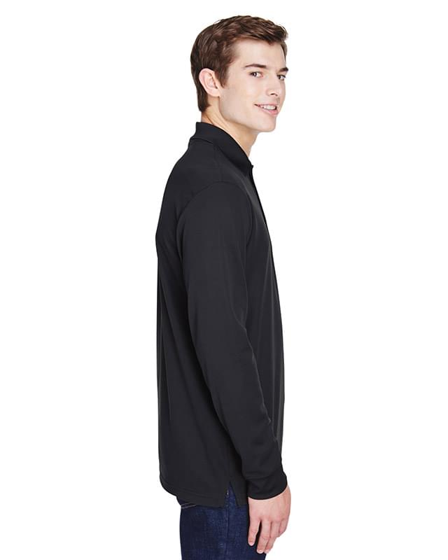 Adult Pinnacle Performance Long-Sleeve Piqu Polo with Pocket