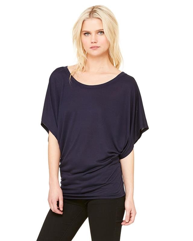 Ladies' Flowy Draped Sleeve Dolman T-Shirt