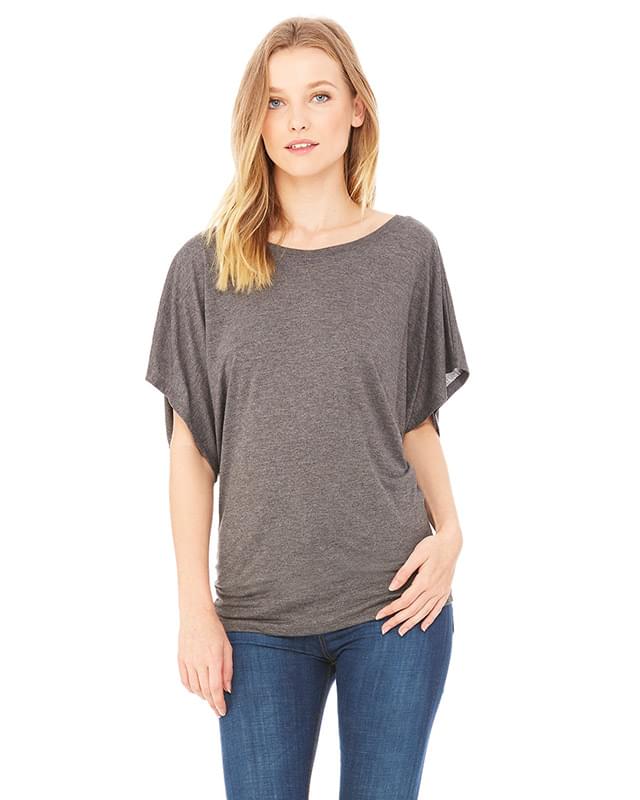 Ladies' Flowy Draped Sleeve Dolman T-Shirt