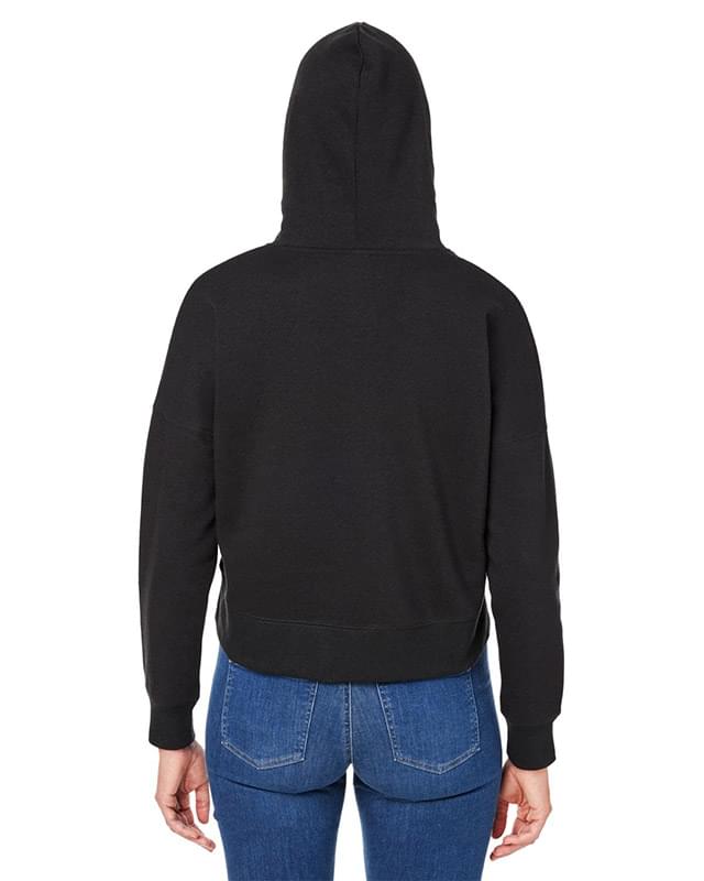 Ladies' Triblend Cropped Hooded Sweatshirt