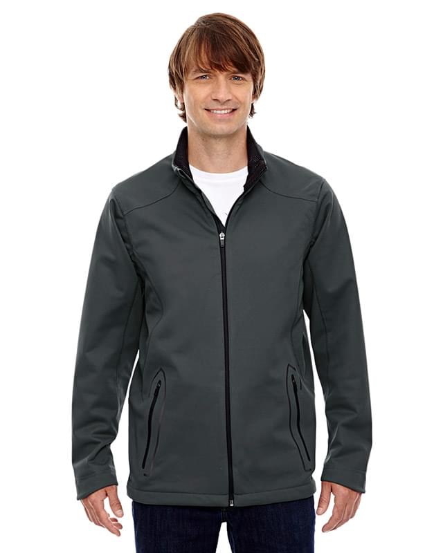 Men's Splice Three-Layer Light Bonded Soft Shell Jacket with Laser Welding