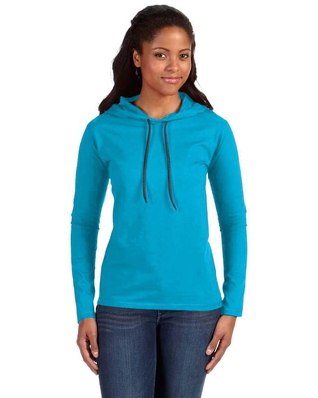 Ladies' Lightweight Long-Sleeve Hooded T-Shirt