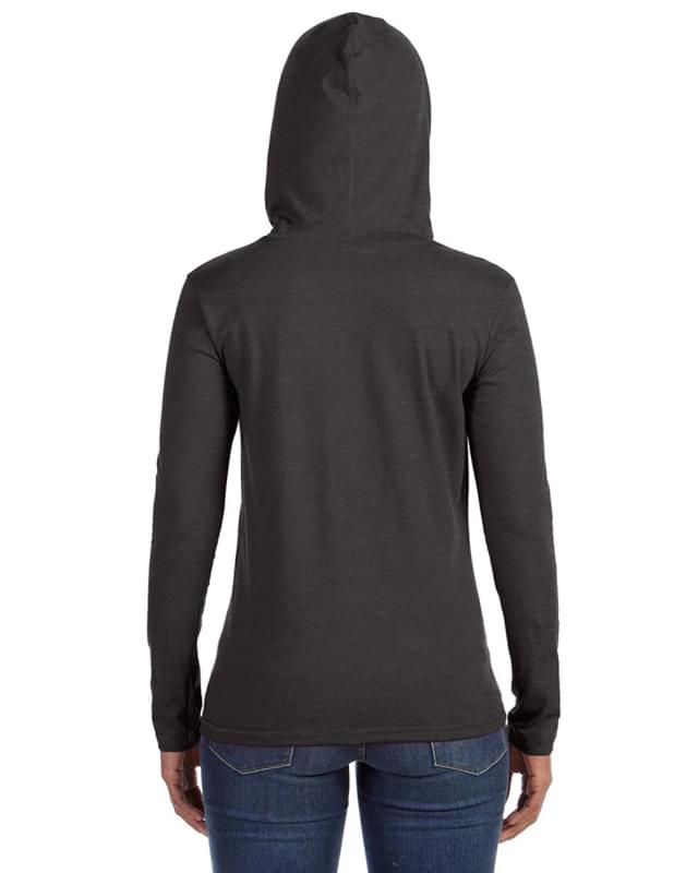 Ladies' Lightweight Long-Sleeve Hooded T-Shirt