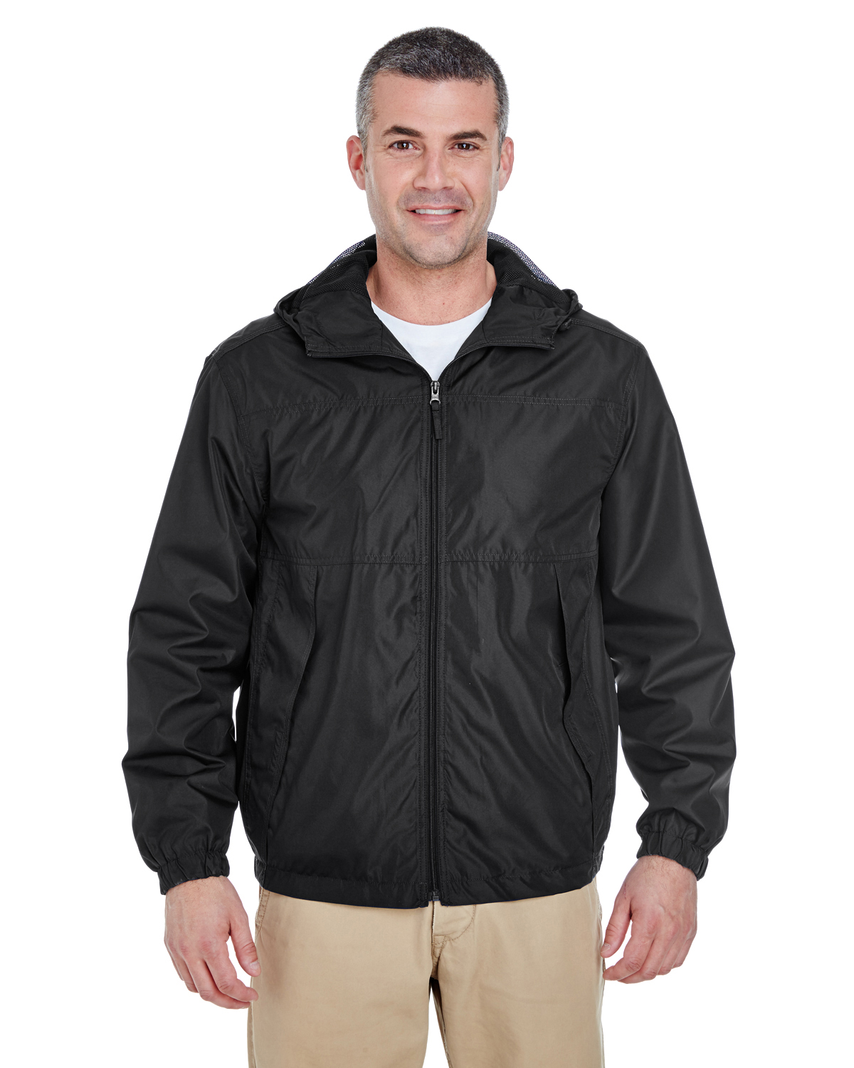 Adult Micro-Poly Full-Zip Hooded Jacket