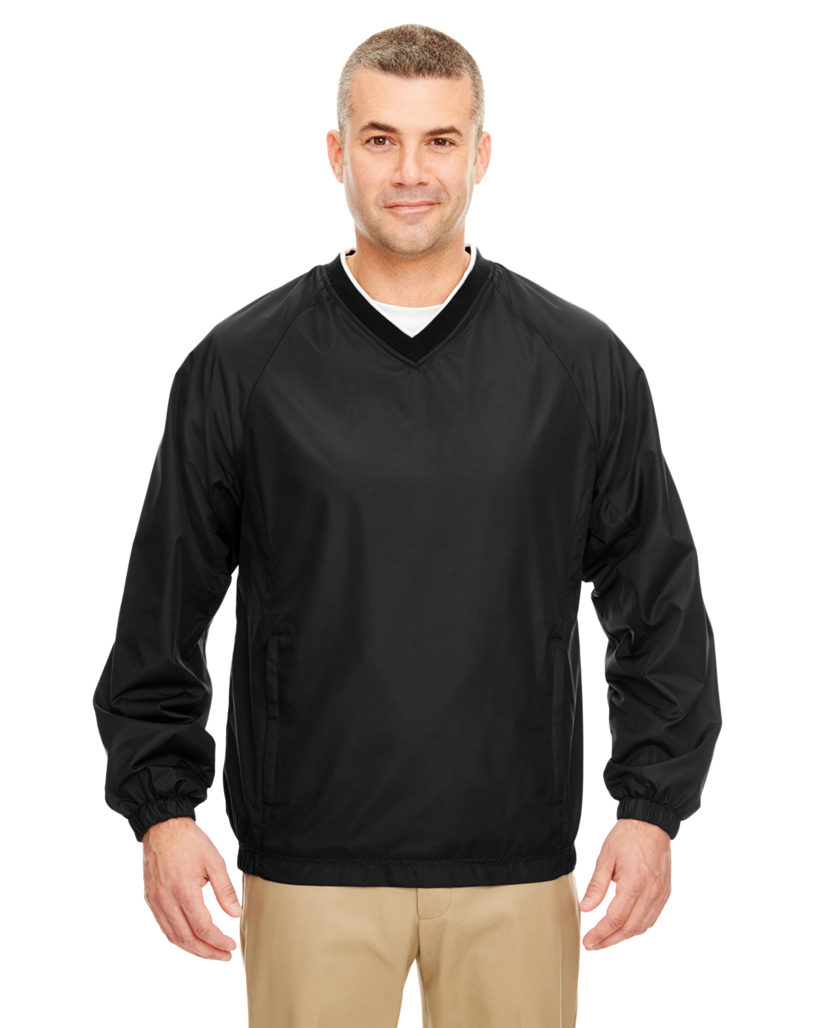 Adult Micro-Poly V-Neck Windshirt