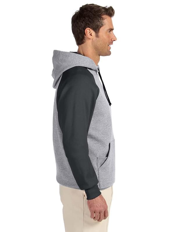 Adult NuBlend Colorblock Raglan Pullover Hooded Sweatshirt