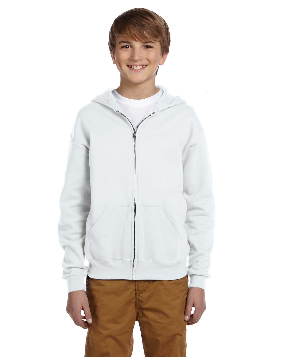 Youth 8 oz., 50/50 NuBlend? Fleece Full-Zip Hood